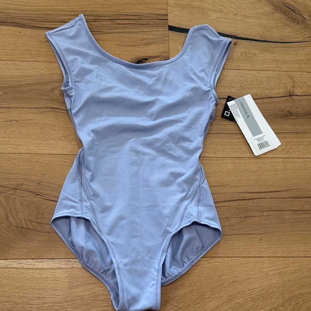 NWT Danskin Lilac Cap Sleeve Leotard, Adult P (xs)